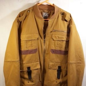Raw Blue Nu Realms Men's Jacket Brown Duck Canvas